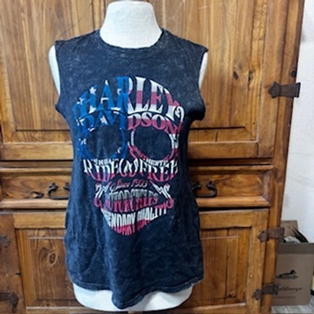 Harley-Davidson Acid Wash Muscle Tank | Steel City Washington PA | Sleeveless